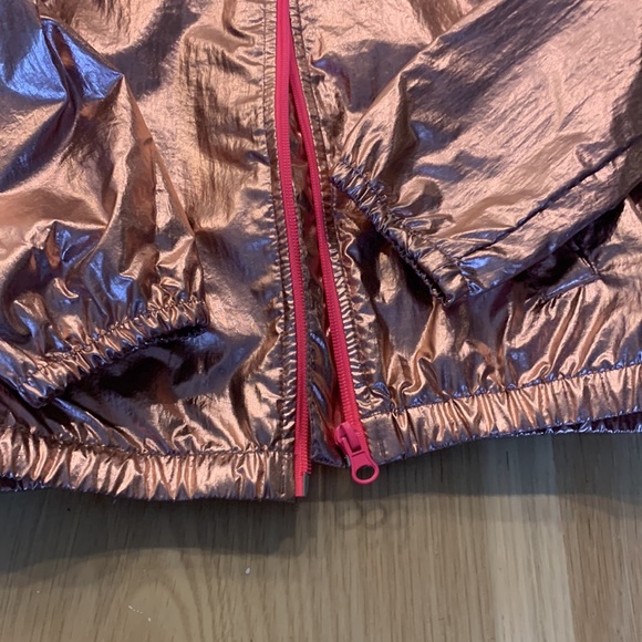 Cat and Jack girls size 6 rose gold windbreaker jacket EUC - Picture 2 of 5